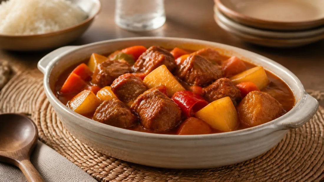Pork Mechado Recipe finished dish by Aling Gemma