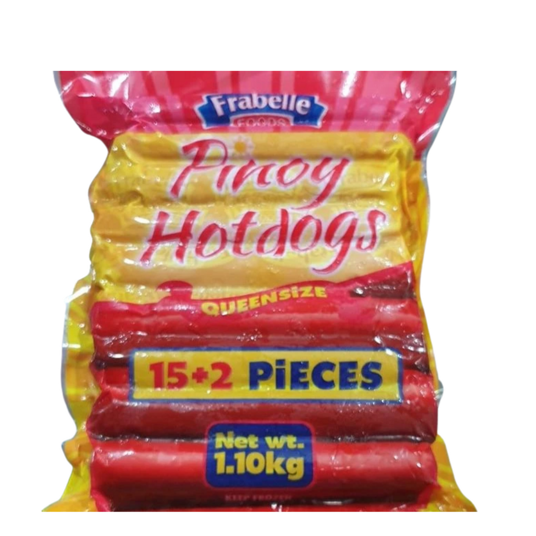 Frabelle Pinoy Hotdogs Queen Size (15+2) 1.10 kg